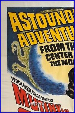 Original Vintage Movie Poster MUTINY IN OUTER SPACE Folded One Sheet 