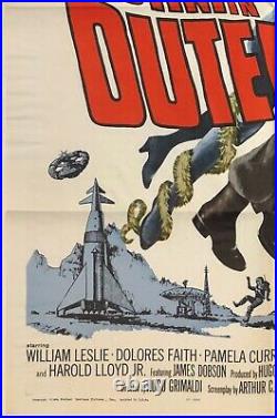 Original Vintage Movie Poster MUTINY IN OUTER SPACE Folded One Sheet Sci Fi 1964