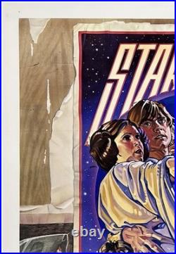 Original Vintage Movie Poster STAR WARS A NEW HOPE Style D LINEN