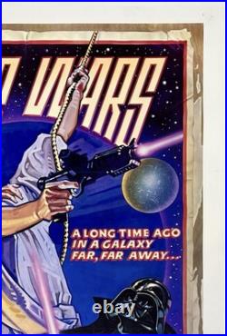 Original Vintage Movie Poster STAR WARS A NEW HOPE Style D LINEN