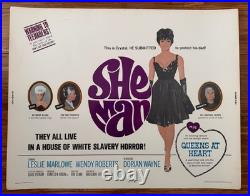 Original Vintage Movie Poster She Man Southeastern Pictures 1968 Transexual EG