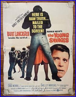 Original Vintage Movie Poster the Young Savages United Artists Corp. 1961 EG