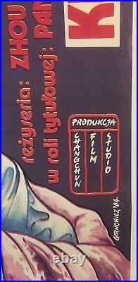 Original Vintage Piekna Polish Movie Poster Linen Backed