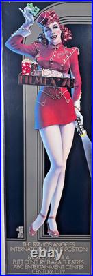 Original Vintage Poster 1976 Los Angeles International Film Ex Framed No Glass