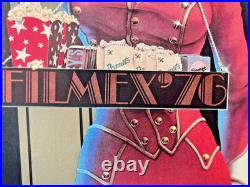 Original Vintage Poster 1976 Los Angeles International Film Ex Framed No Glass