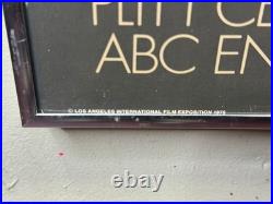 Original Vintage Poster 1976 Los Angeles International Film Ex Framed No Glass