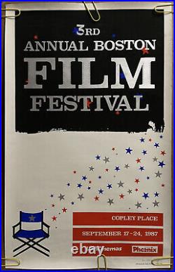 Original Vintage Poster 3rd Annual Boston Film Festival 1987 movies promo expo
