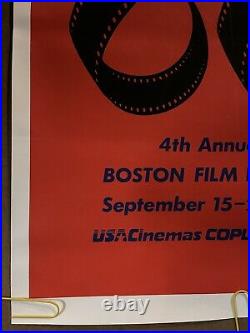 Original Vintage Poster 4th annual Boston Film Festival Poster pinup 1988 expo