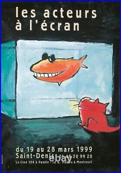 Original Vintage Poster Acteurs a L'Ecran French Film Festival 1999 Fish Cat