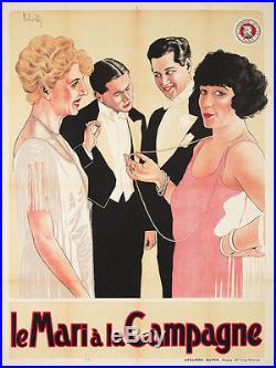 Original Vintage Poster Andre Roberty Mari a la Campagne Film Cinema French 1912