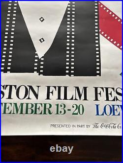 Original Vintage Poster Boston Film Festival 1990 Promo Advertisement Pin Up