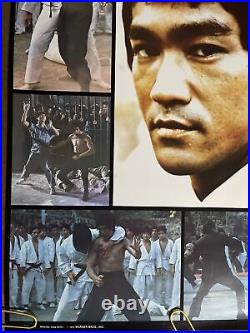 Original Vintage Poster Bruce Lee Collage Karate Martial Arts Movie Memorabilia