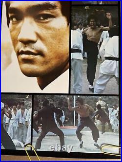 Original Vintage Poster Bruce Lee Collage Karate Martial Arts Movie Memorabilia