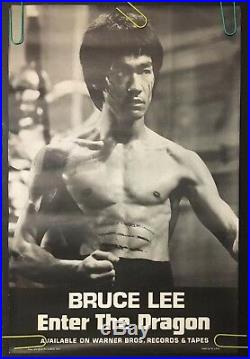 Original Vintage Poster Bruce Lee Enter The Dragon 1973 Kung Fu Movie Pin-up 70s