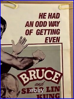 Original Vintage Poster Bruce Lee Shao Lin Kung Fu Movie Memorabilia Promo Pinup