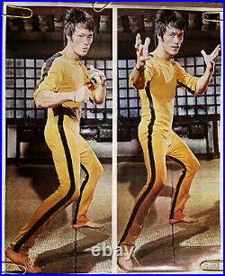 Original Vintage Poster Bruce Lee Split Screen Martial Arts Karate Pin Up Movies