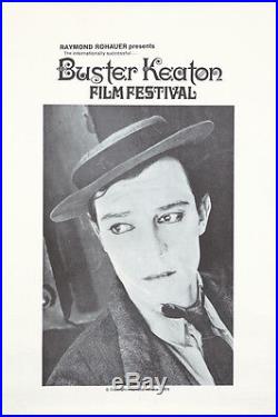 Original Vintage Poster Buster Keaton Film Festival 1970 Raymond Rohauer Movie