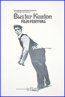 Original Vintage Poster Buster Keaton Film Festival 1970 Raymond Rohauer Pants