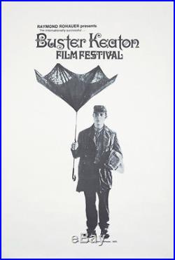 Original Vintage Poster Buster Keaton Film Festival 1970 Rohauer Umbrella