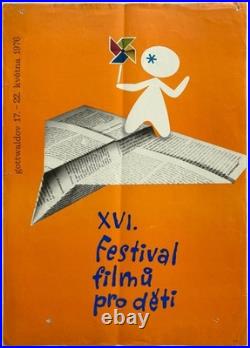 Original Vintage Poster CHILDREN'S FILM FESTIVAL MOVIES ART CINEMA 1976