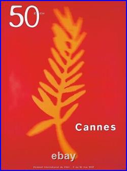 Original Vintage Poster Cannes Film Festival 1997 Palme d'Or Golden Palm