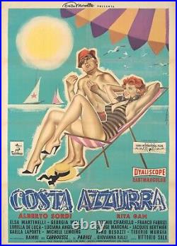 Original Vintage Poster Costa Azzurra Italian Film 1959 Beach