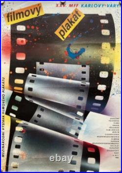 Original Vintage Poster EXHIBITION FILM POSTERS MOVIES KARLOVY VARY 1986