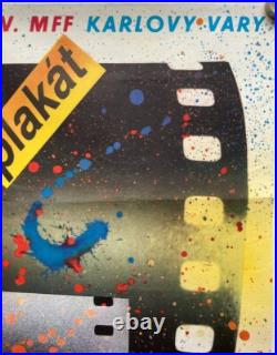 Original Vintage Poster EXHIBITION FILM POSTERS MOVIES KARLOVY VARY 1986