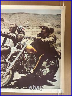 Original Vintage Poster Easy Rider Duo Movie Memorabilia Hopper Fonda 1970s