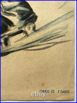 Original Vintage Poster FROM CHAMPIONSHIP COMPETITIONS HOCKEY SPORTS 1950s