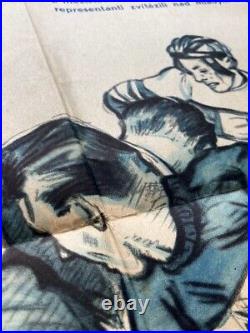 Original Vintage Poster FROM CHAMPIONSHIP COMPETITIONS HOCKEY SPORTS 1950s