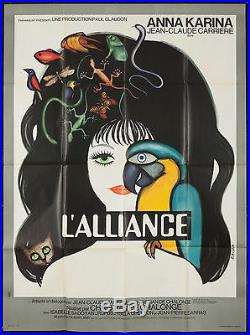 Original Vintage Poster L'Alliance Anna Karina 1971 French Film Movie Carriere