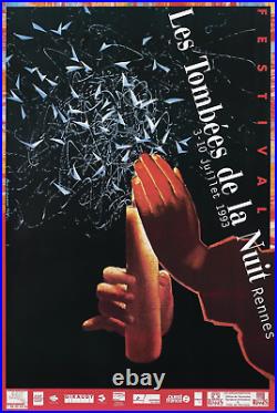 Original Vintage Poster Les Tombes de la Nuit 1993 Quernec Handsigned Film