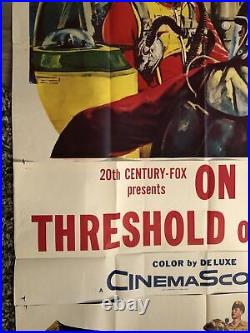 Original Vintage Poster On The Threshold Of Space Huge Three Sheet Movie Pinup