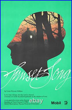 Original Vintage Poster PBS Sunset Song Gibbon TV Movie Profile Scottish Drama