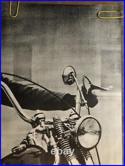 Original Vintage Poster Peter Fonda Movie Memorabilia Wild Angles Motorcycle
