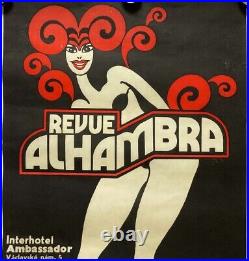 Original Vintage Poster REVUE ALHAMBRA THEATER CABARET VARIETY 1980s