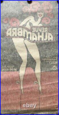 Original Vintage Poster REVUE ALHAMBRA THEATER CABARET VARIETY 1980s