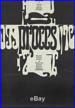 Original Vintage Poster The Trial Franz Kafka Orson Welles Film Movie Polish 70s