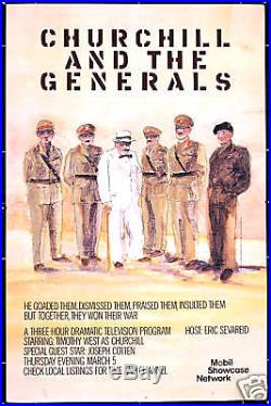 Original Vintage Poster Winston Churchill and the Generals War TV WWII British