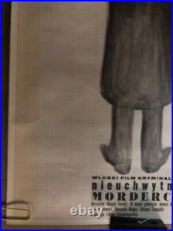 Original Vintage Poster polski film kryminalny nieuchwytny morderca 1971 Pin Up