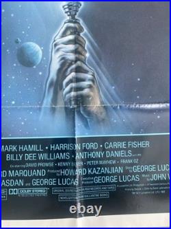 Original Vintage Poster return of the jedi light saber movie 1983 Lucas Film