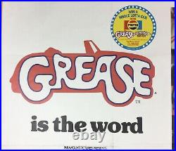 Original Vintage Quad Film'Grease' Poster, John Travolta, + 1979 Pepsi sticker