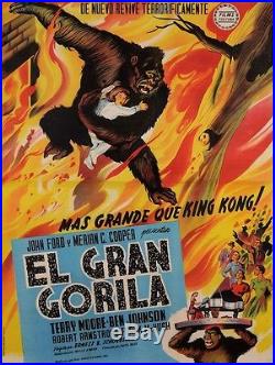 Original Vintage Spanish Movie Poster for EL GRAN GORILA (Mighty Joe Young) 19