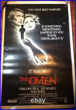 Original Vintage The Omen 40 X 60 Movie Cinema Poster Style F 1976