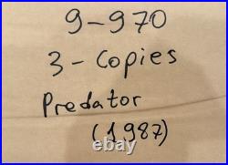 Original Vintage US Predator Movie Poster Schwarzenegger 1987