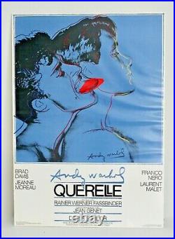 Original Vtg Mid Century Modern Andy Warhol Querelle Lithograph Print Poster Art