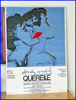 Original Vtg Mid Century Modern Andy Warhol Querelle Lithograph Print Poster Art