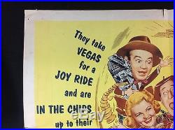 Original vintage 1956 Bowery Boys Crashing Las Vegas 1/2 sheet poster