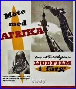 Original vintage poster AFRICA WILDLIVE CULTURE MOVIE 1952